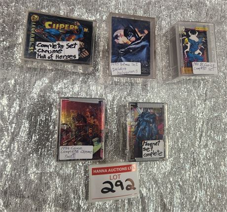 5x Complete Card Sets Conan/Marvel/DC more
